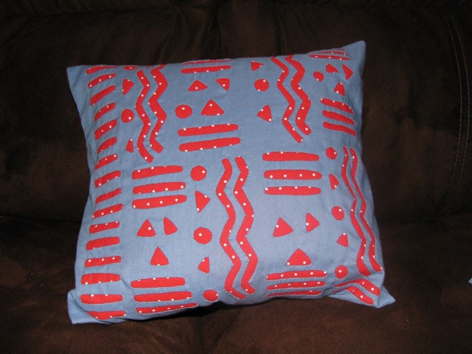 Mola Design Hand-Stitched Throw Pillows
