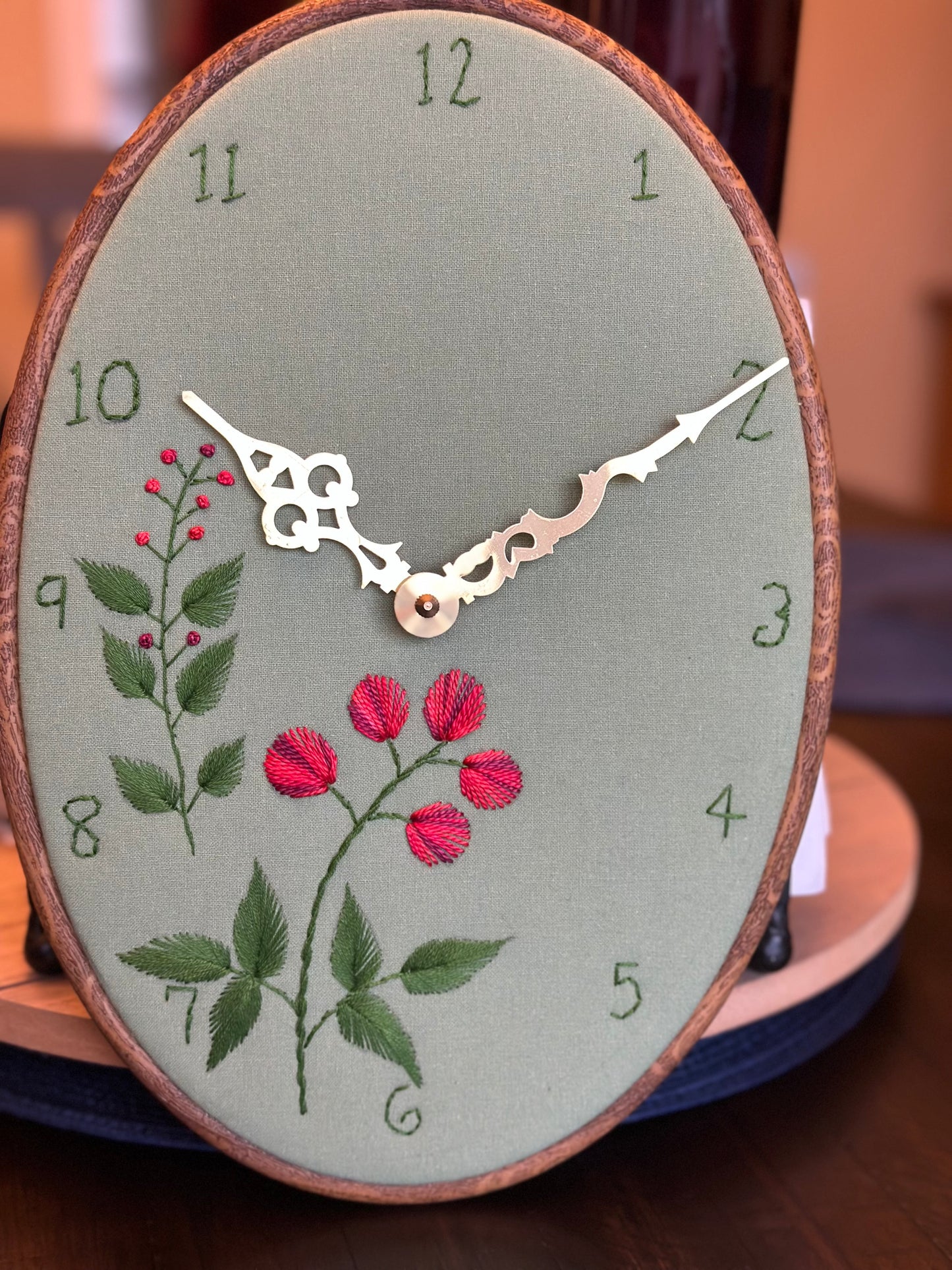 Hand Embroidered Clock