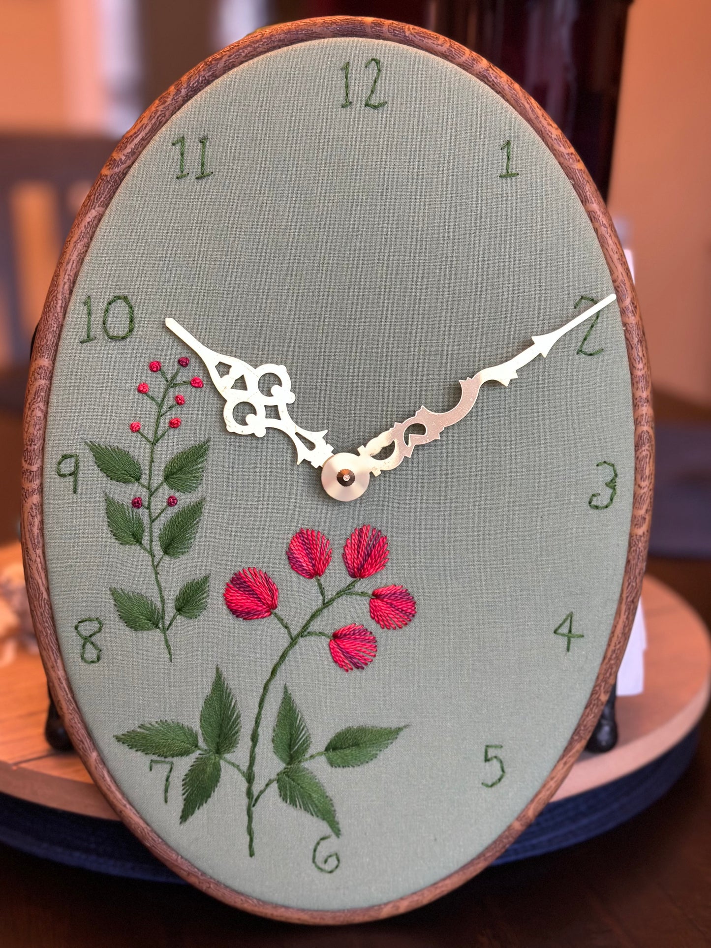 Hand Embroidered Clock