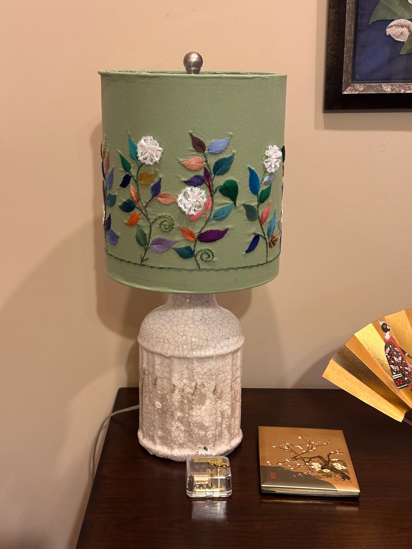 Hand Embroidered Lampshade