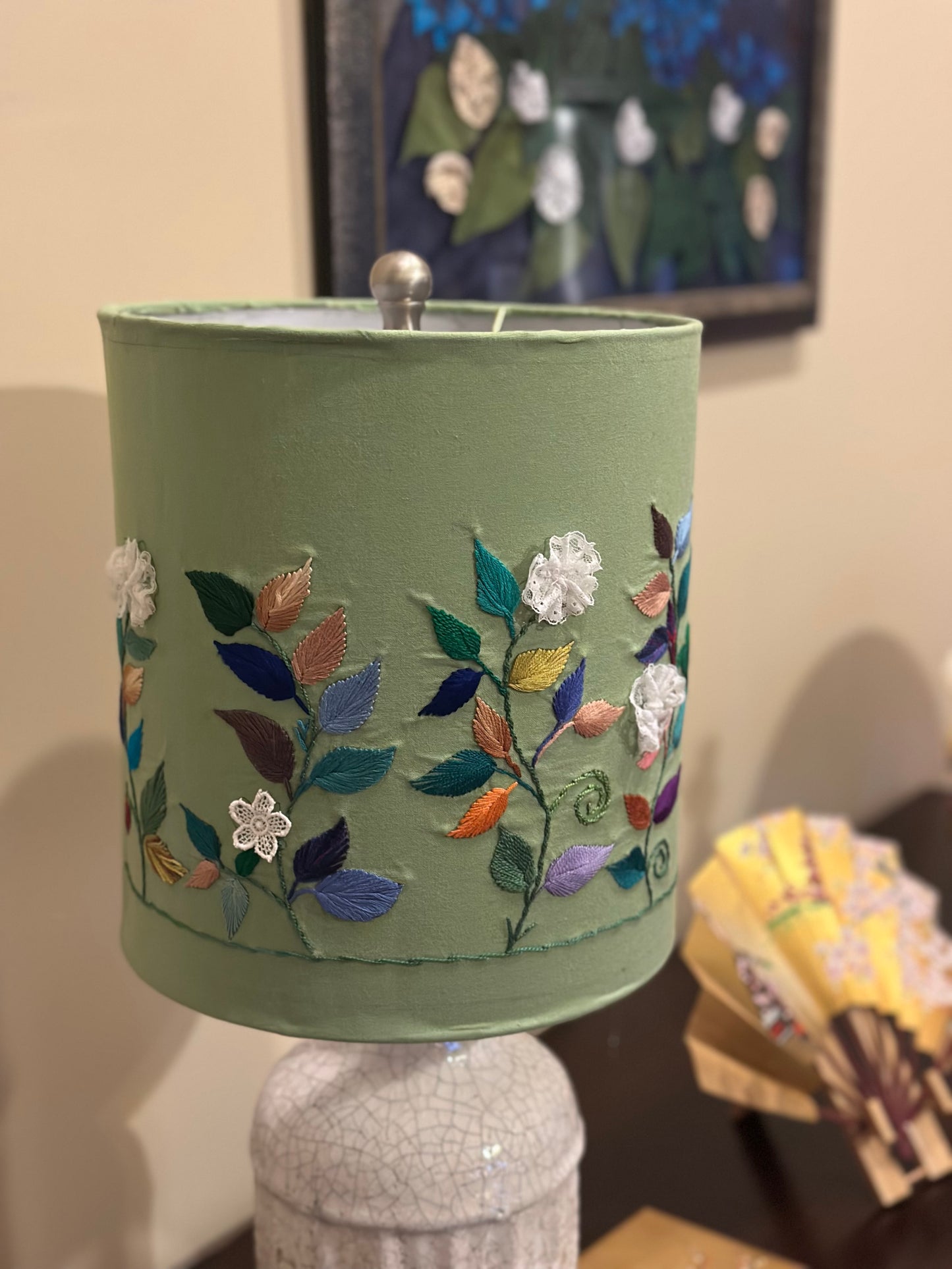 Hand Embroidered Lampshade