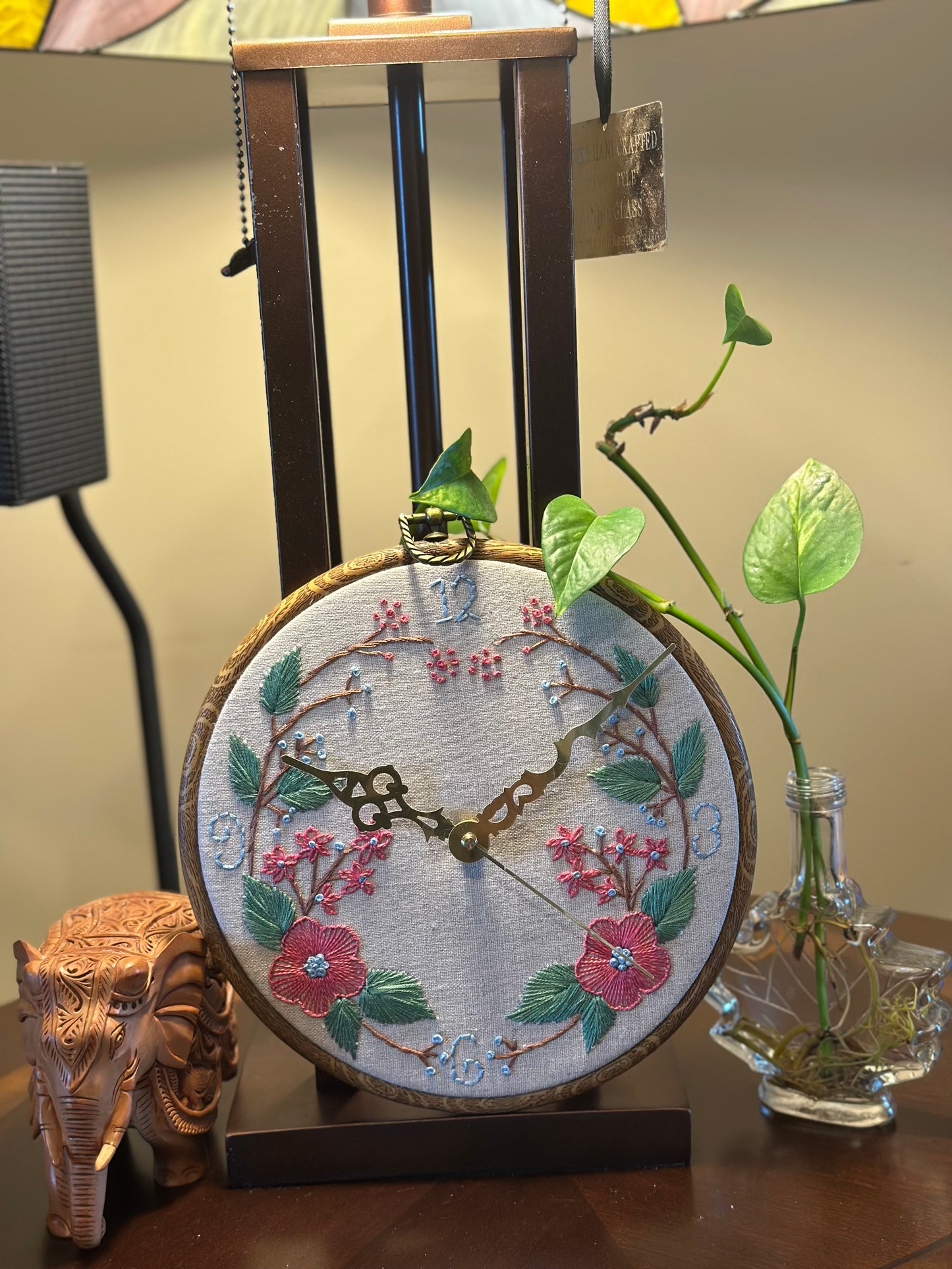 Hand Embroidered Clock