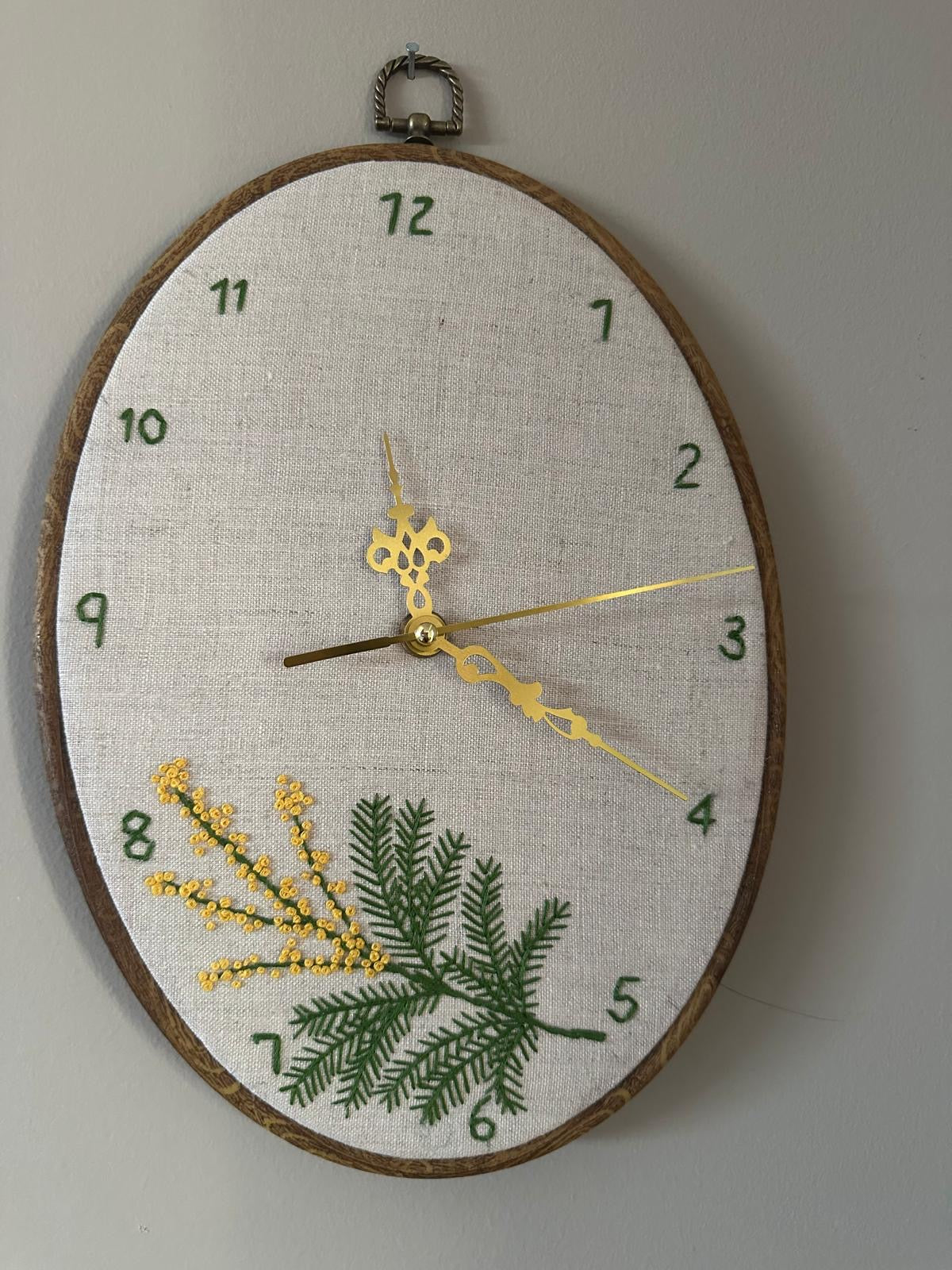 Hand Embroidered Clock