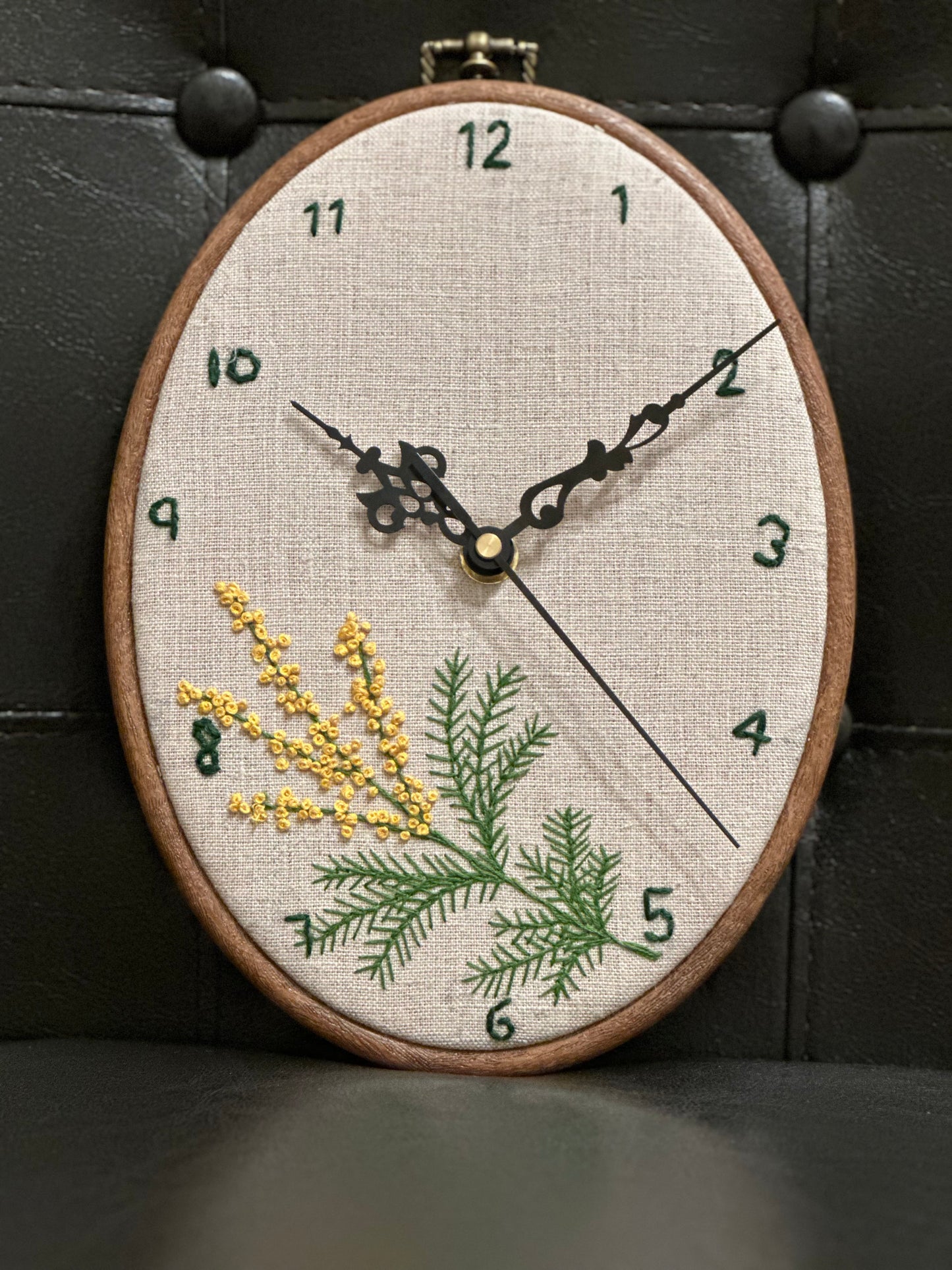 Hand Embroidered Clock