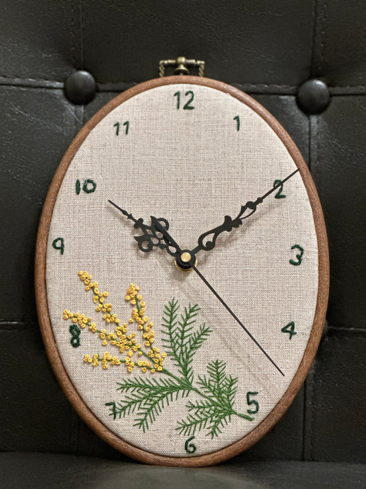 Hand Embroidered Clock