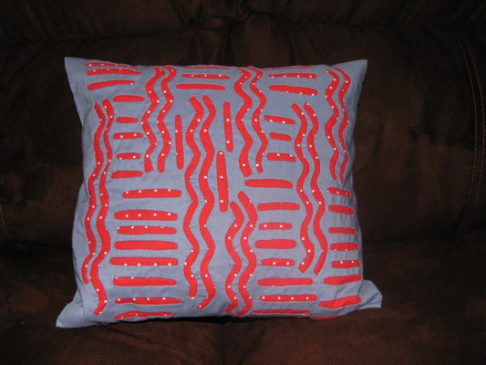 Mola Design Hand-Stitched Throw Pillows