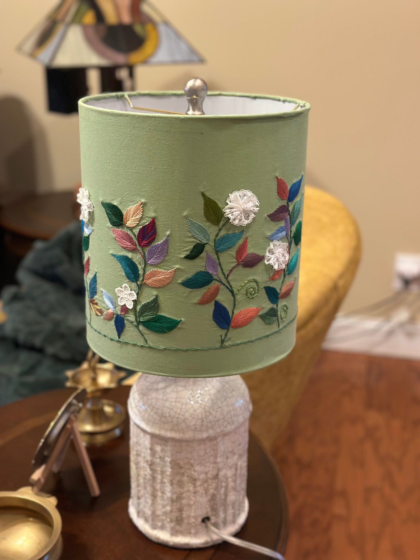 Hand Embroidered Lampshade