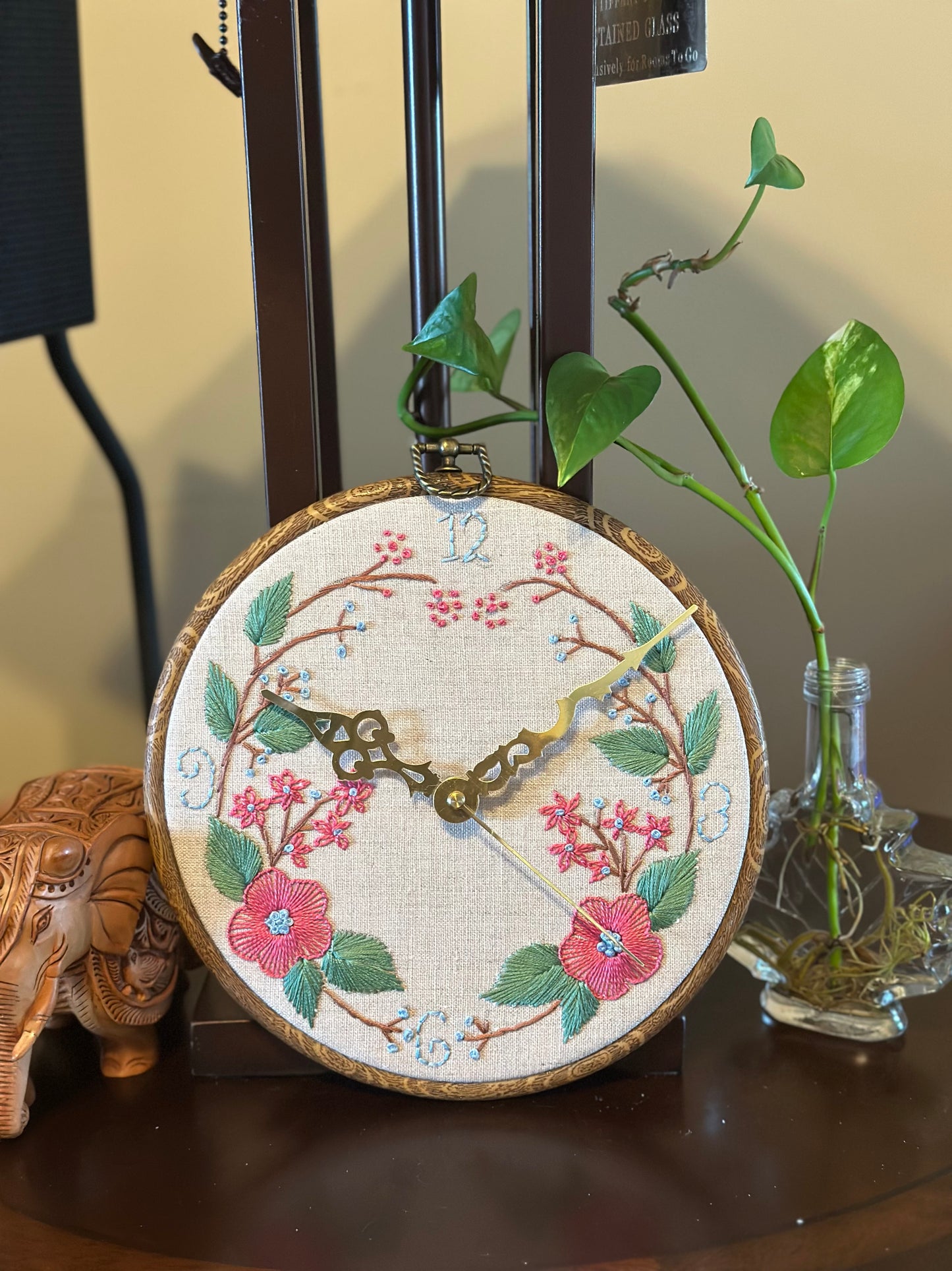 Hand Embroidered Clock