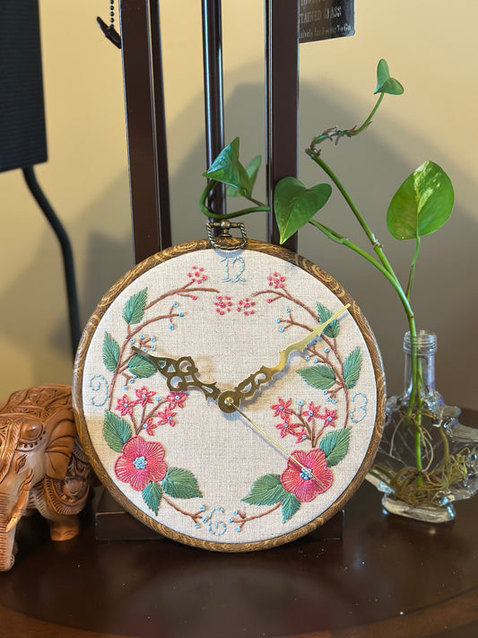 Hand Embroidered Clock