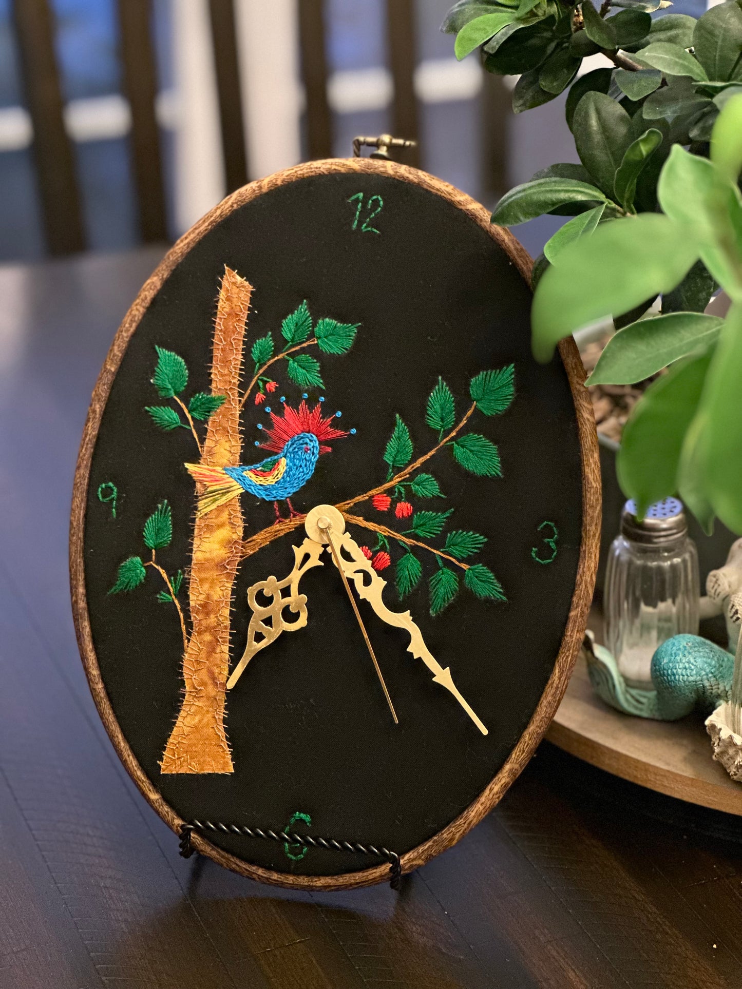 Hand Embroidered Clock