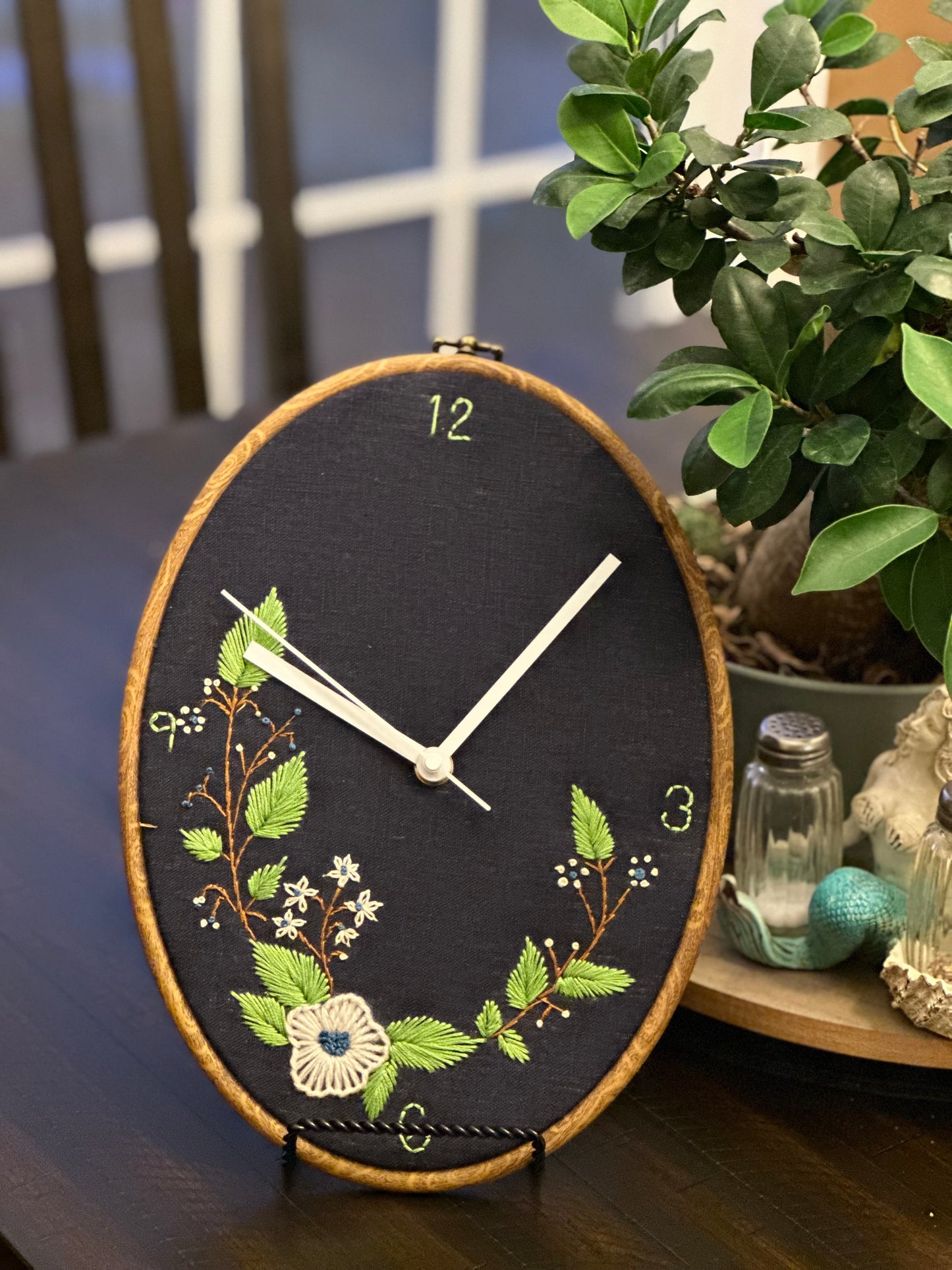 Hand Embroidered Clock