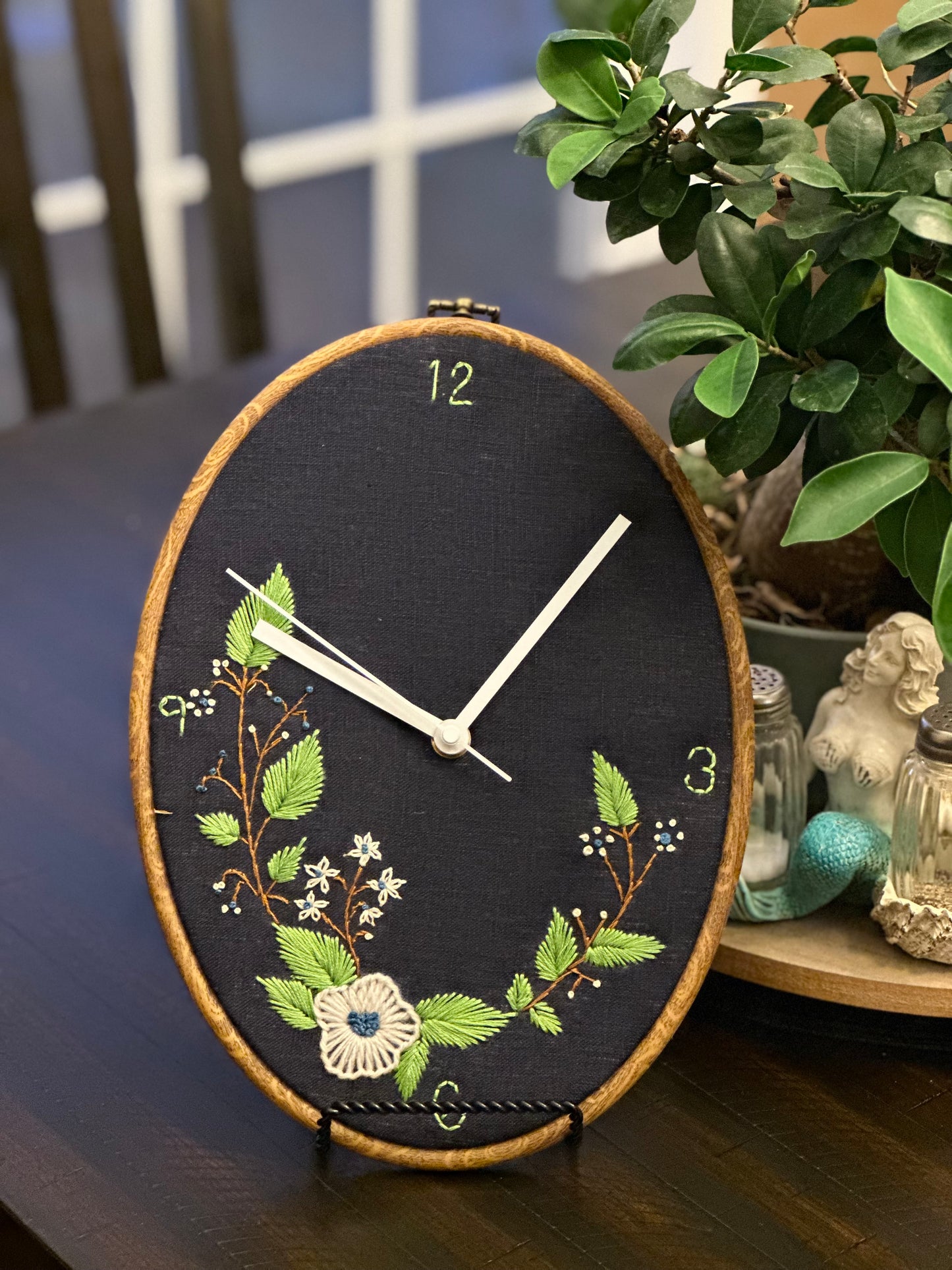 Hand Embroidered Clock
