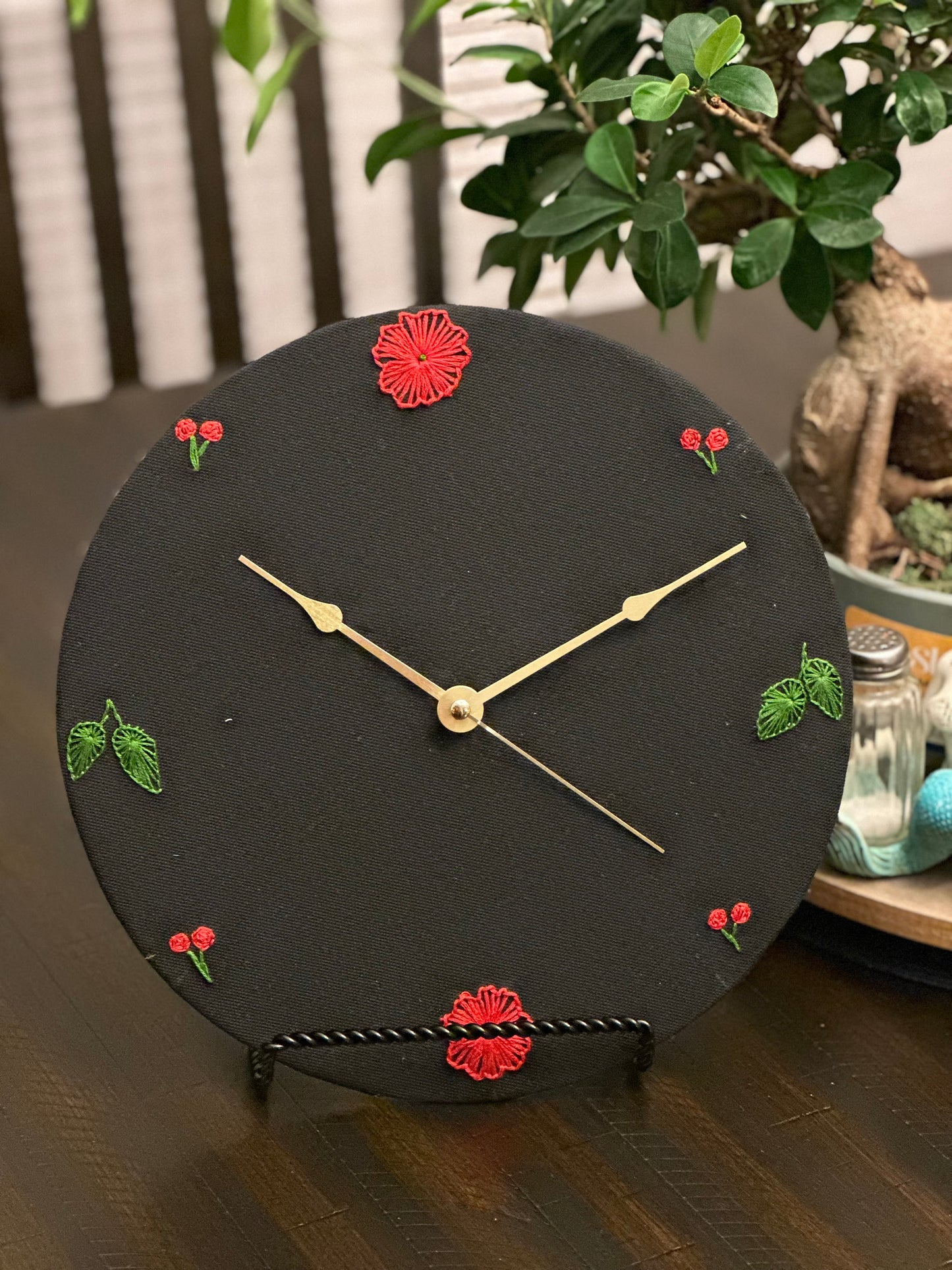 Hand Embroidered Clock