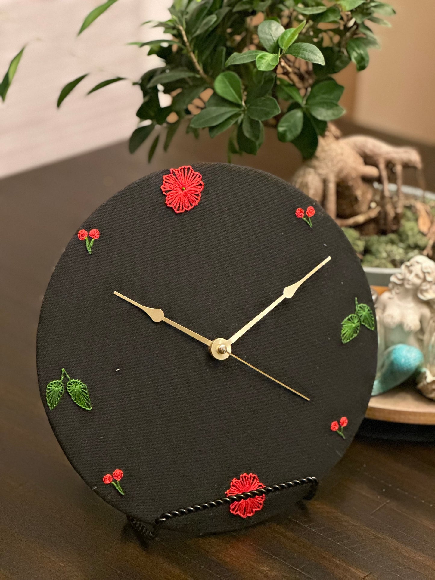 Hand Embroidered Clock